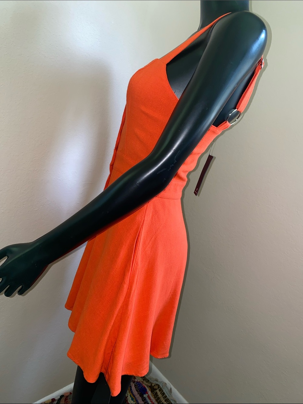 Lulu's Bright Orange Button-Front Mini Dress NWTs - Picture 5 of 15